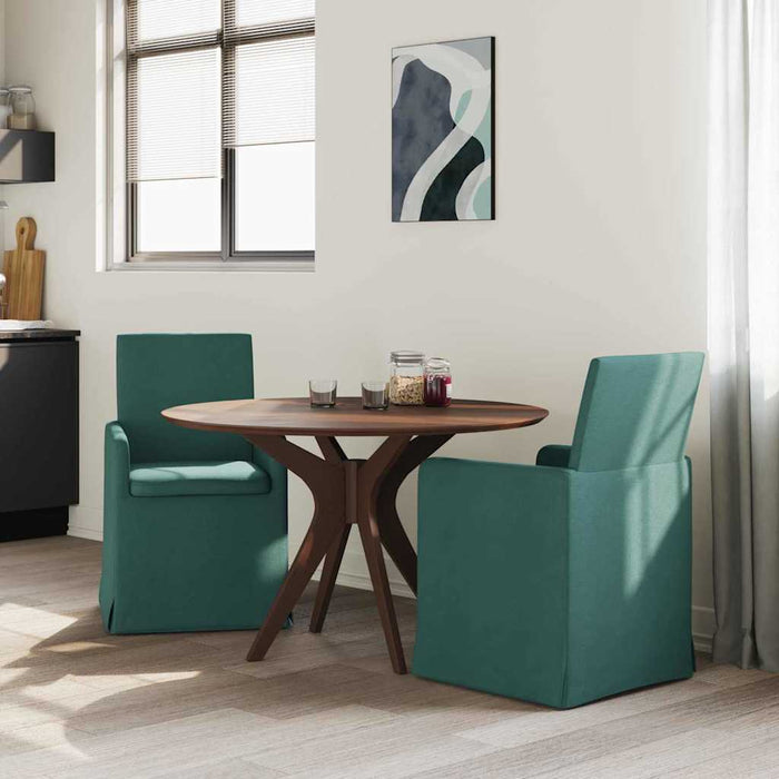 Scaune de dining 2 pcs Verde închis 57 x 67 x 95 cm țesătură - WALTI WALTI