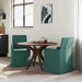 Scaune de dining 2 pcs Verde închis 57 x 67 x 95 cm țesătură - WALTI WALTI