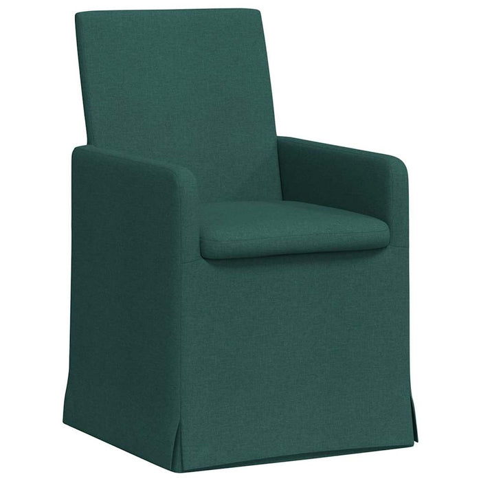 Scaune de dining 2 pcs Verde închis 57 x 67 x 95 cm țesătură - WALTI WALTI
