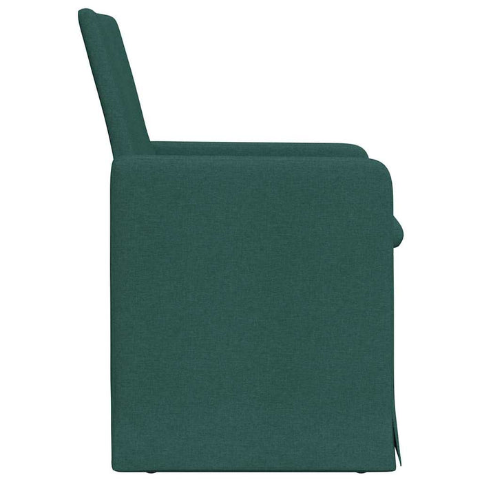 Scaune de dining 2 pcs Verde închis 57 x 67 x 95 cm țesătură - WALTI WALTI