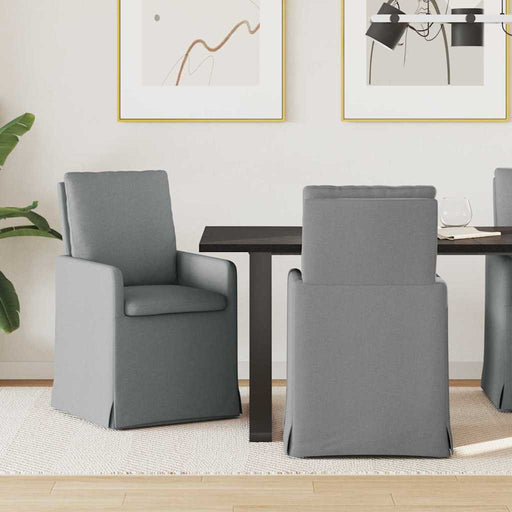 Scaune de dining 2 pcs Gri deschis 57 x 67 x 98 cm țesătură - WALTI WALTI
