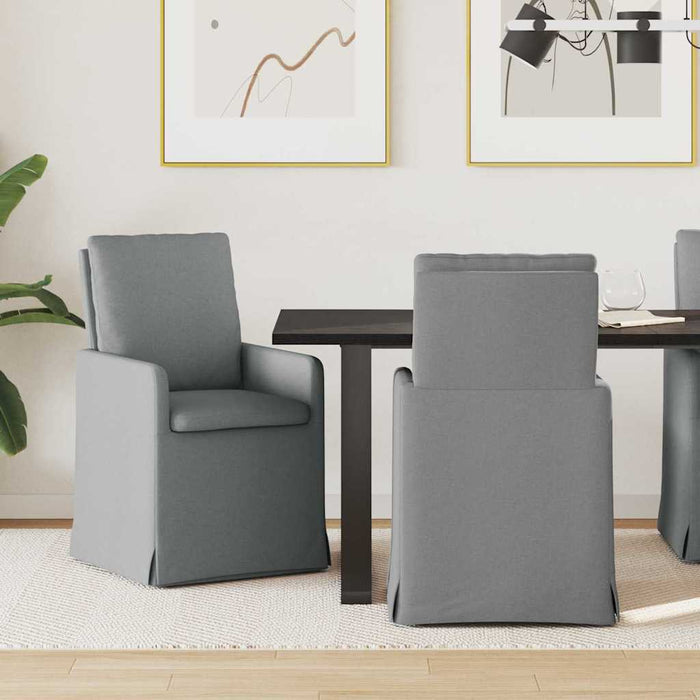 Scaune de dining 2 pcs Gri deschis 57 x 67 x 98 cm țesătură - WALTI WALTI