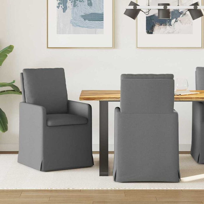 Scaune de dining 2 pcs Gri închis 57 x 67 x 98 cm țesătură - WALTI WALTI