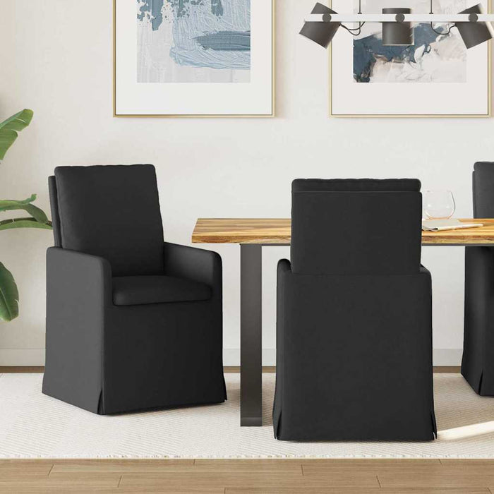 Scaune de dining 2 pcs Negru 57 x 67 x 98 cm țesătură - WALTI WALTI
