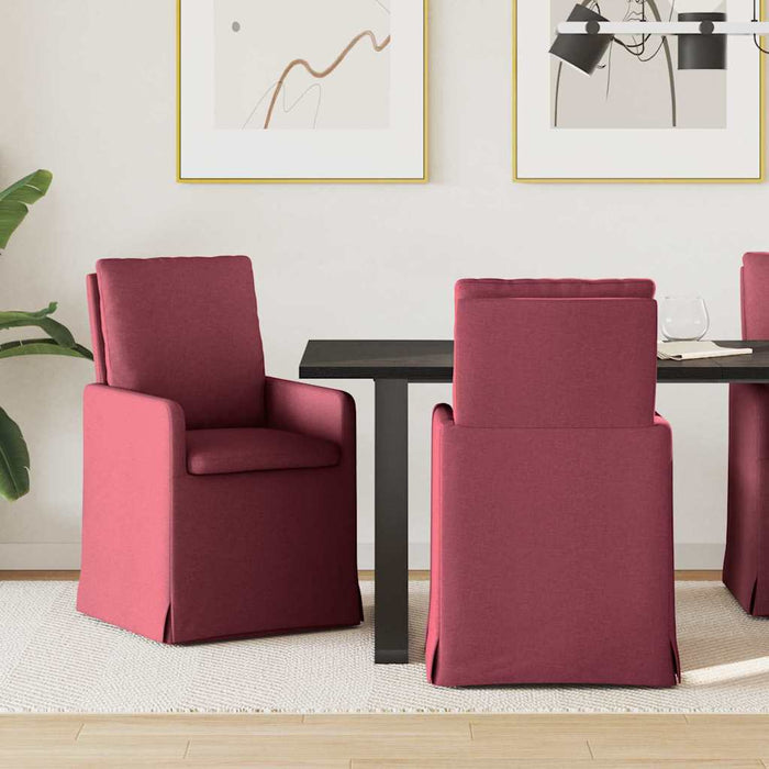 Scaune de dining 2 pcs bordo 57 x 67 x 98 cm țesătură - WALTI WALTI