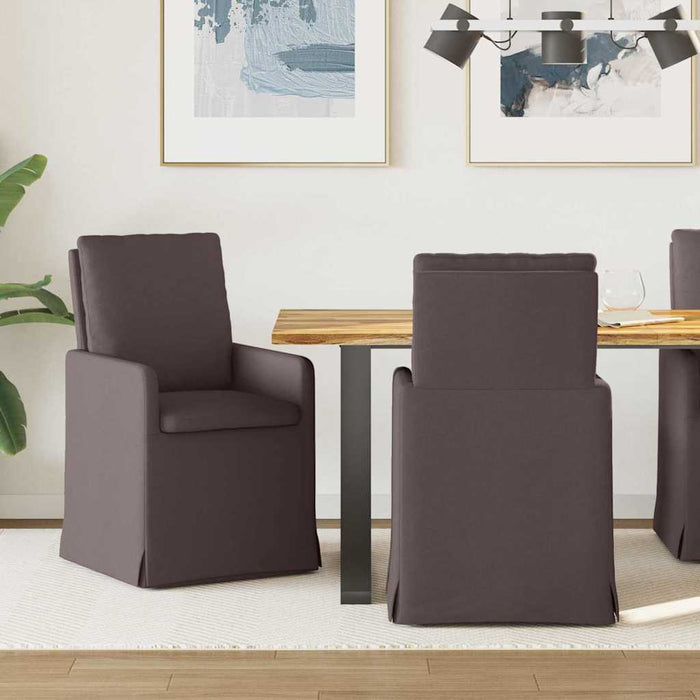 Scaune de dining 2 pcs Maro închis 57 x 67 x 98 cm țesătură - WALTI WALTI