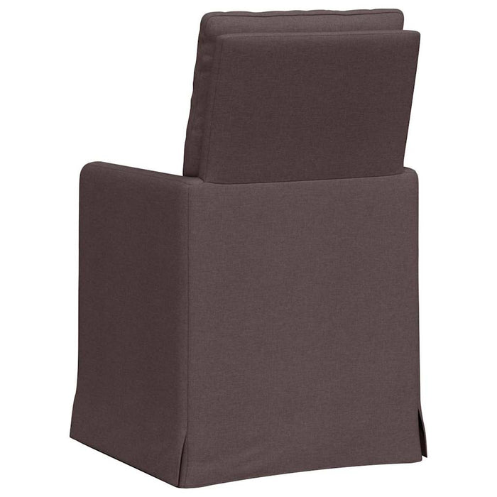 Scaune de dining 2 pcs Maro închis 57 x 67 x 98 cm țesătură - WALTI WALTI