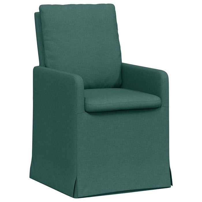 Scaune de dining 2 pcs Verde închis 57 x 67 x 98 cm țesătură - WALTI WALTI