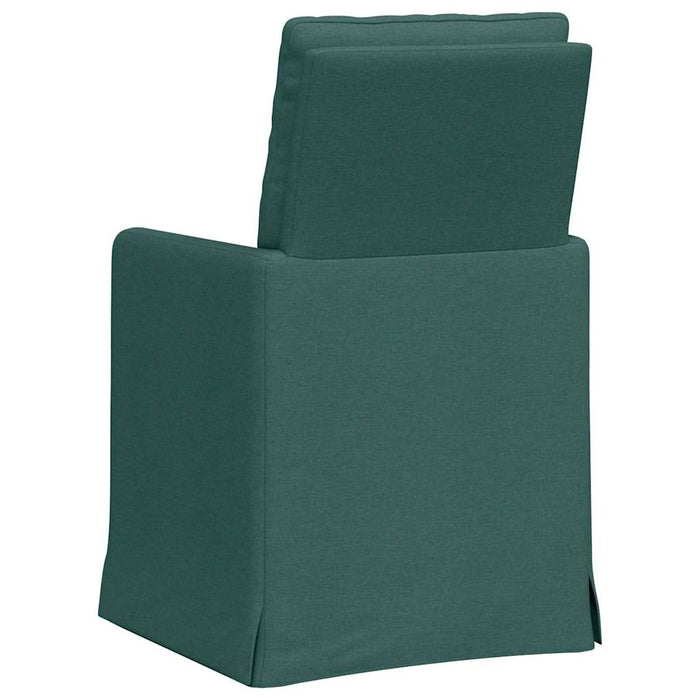 Scaune de dining 2 pcs Verde închis 57 x 67 x 98 cm țesătură - WALTI WALTI