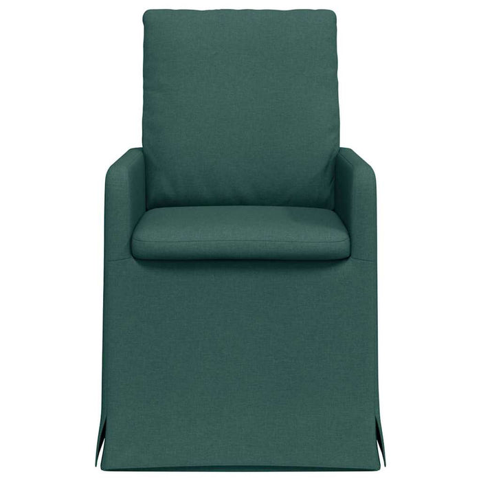 Scaune de dining 2 pcs Verde închis 57 x 67 x 98 cm țesătură - WALTI WALTI