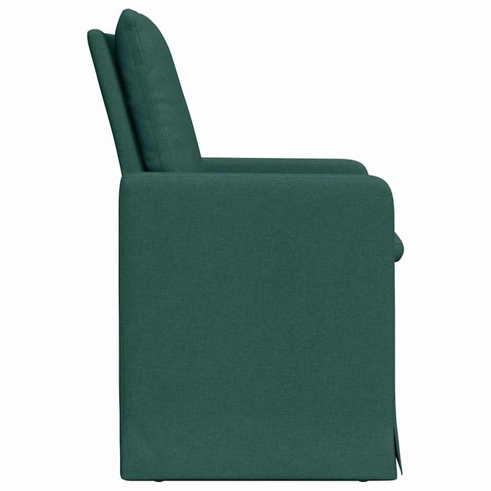 Scaune de dining 2 pcs Verde închis 57 x 67 x 98 cm țesătură - WALTI WALTI