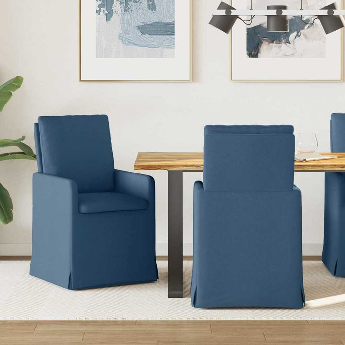 Scaune de dining 2 pcs albastru 57 x 67 x 98 cm țesătură - WALTI WALTI