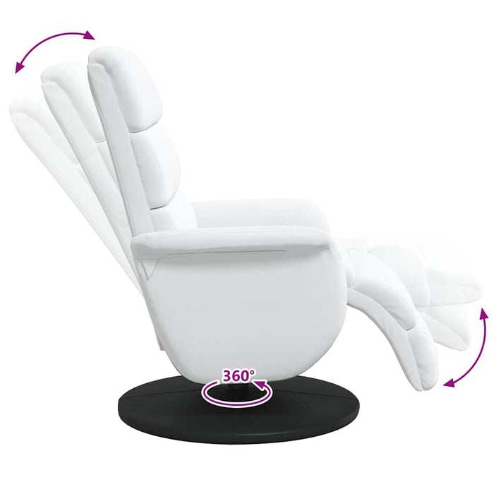 Fotoliu recliner Alb 98 x 71 x 106 cm PU WALTI