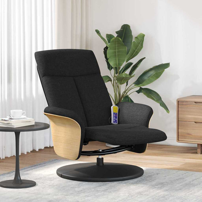 Scaun reclinabil cu masaj Negru 79 x 87 x 104,5 cm țesătură - WALTI WALTI