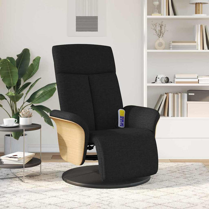 Scaun reclinabil cu masaj Negru 79 x 87 x 104,5 cm țesătură - WALTI WALTI