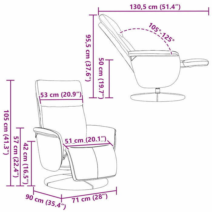 Scaun reclinabil cu masaj Negru 71 x 90 x 105 cm - WALTI WALTI