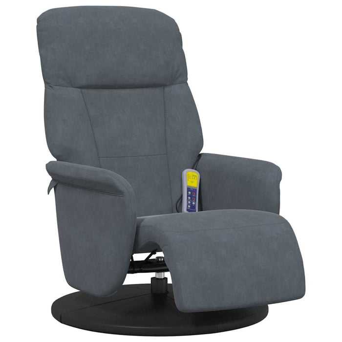 Scaun reclinabil cu masaj Gri închis 91 x 71 x 105 cm Catifea - WALTI WALTI