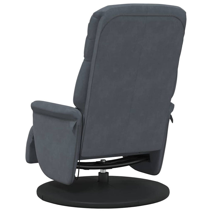 Scaun reclinabil cu masaj Gri închis 91 x 71 x 105 cm Catifea - WALTI WALTI