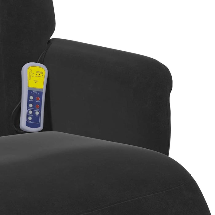 Scaun reclinabil cu masaj Negru 91 x 71 x 105 cm Catifea - WALTI WALTI