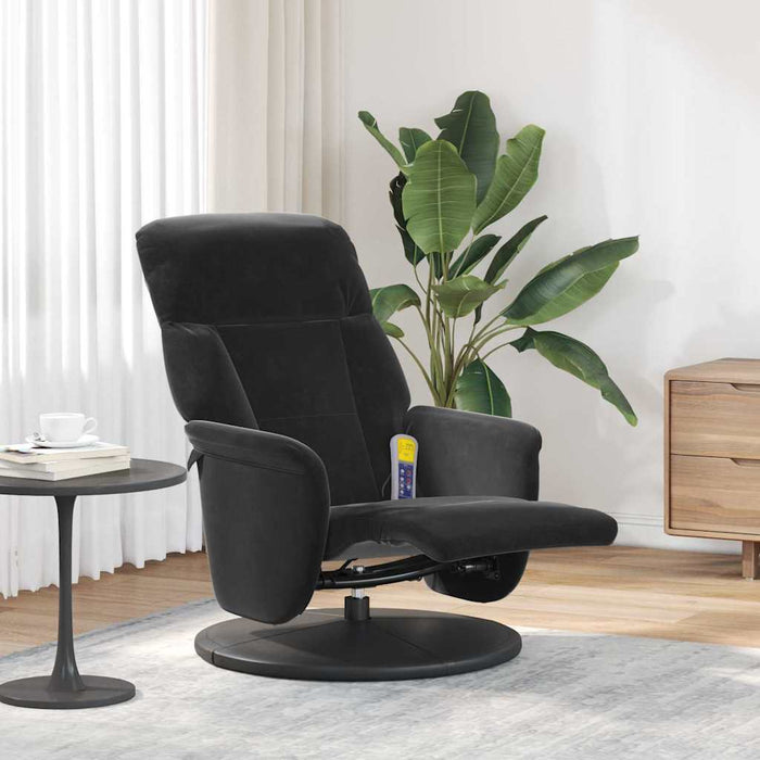 Scaun reclinabil cu masaj Negru 91 x 71 x 105 cm Catifea - WALTI WALTI