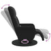 Scaun reclinabil cu masaj Negru 91 x 71 x 105 cm Catifea - WALTI WALTI