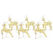 Renii LED cu 180 LED 6 pcs Auriu 64 x 42 x 15 cm PET - WALTI WALTI
