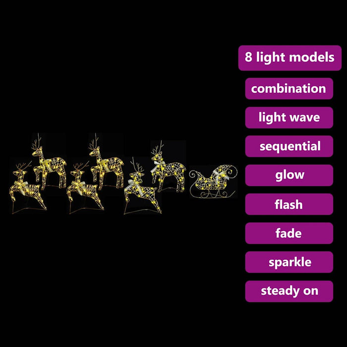 Reni LED cu 40 LED 7 pcs Auriu PET - WALTI WALTI