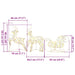 Reni LED cu 40 LED 7 pcs Auriu PET - WALTI WALTI