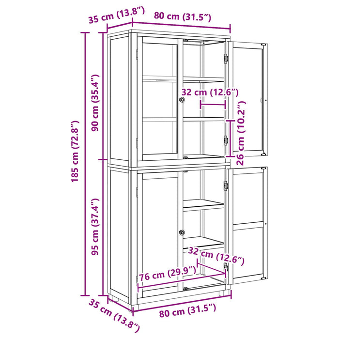 Set de Mobilier pentru Depozitare cu ușă Maro Lemn compozit - WALTI WALTI