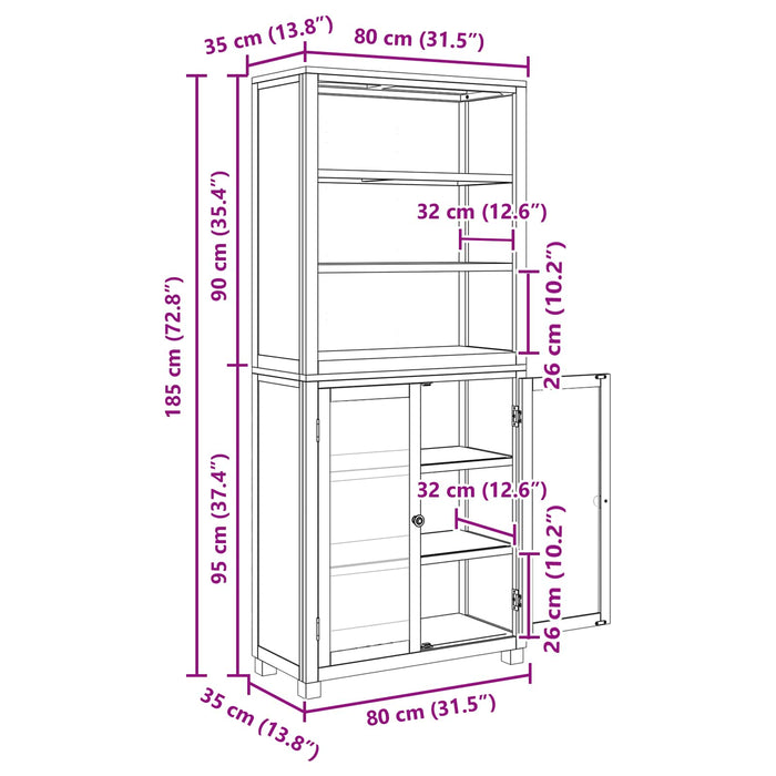 Set de Mobilier pentru Depozitare cu ușă Maro Lemn compozit - WALTI WALTI