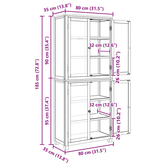 Set de Mobilier pentru Depozitare cu ușă Maro Lemn compozit - WALTI WALTI