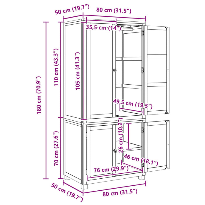 Set de Mobilier pentru Depozitare cu ușă Maro Lemn compozit - WALTI WALTI