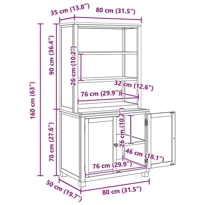 Set de Mobilier pentru Depozitare cu ușă Maro Lemn compozit - WALTI WALTI