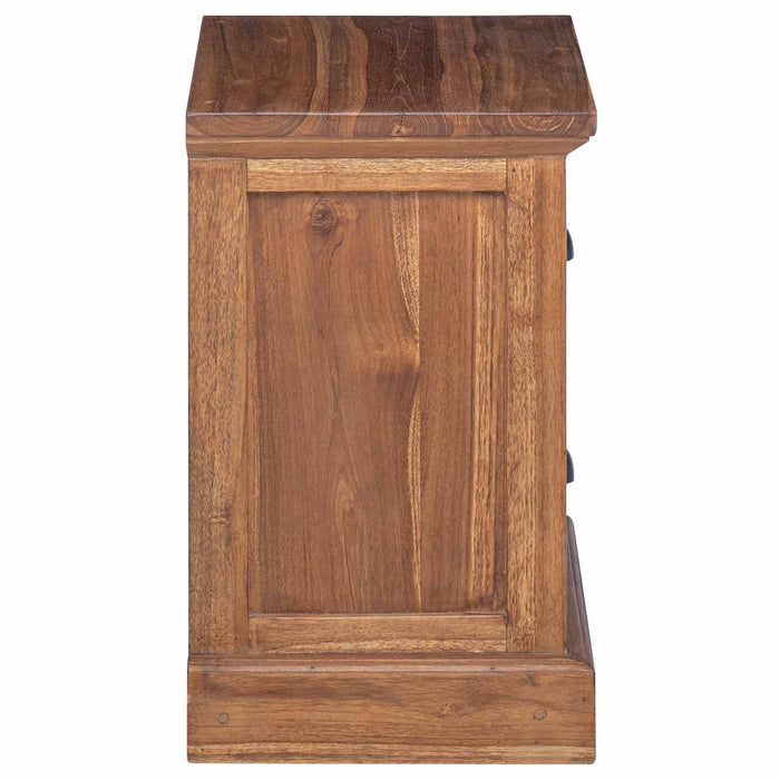 Noptieră cu sertar natural 40 x 30 x 50 cm Lemn solid de tec - WALTI WALTI