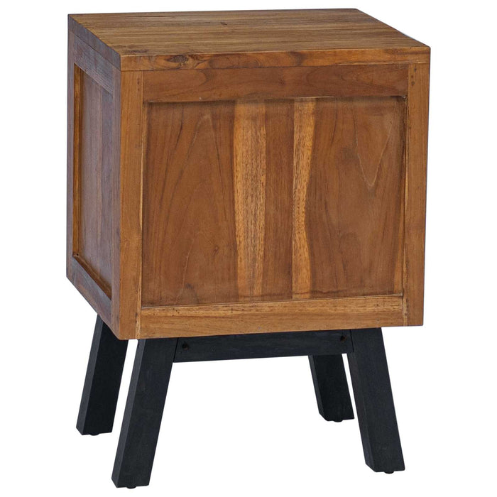Noptieră cu sertar natural 40 x 35 x 55 cm Lemn solid de tec - WALTI WALTI