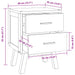 Noptieră cu sertar natural 40 x 35 x 55 cm Lemn solid de tec - WALTI WALTI
