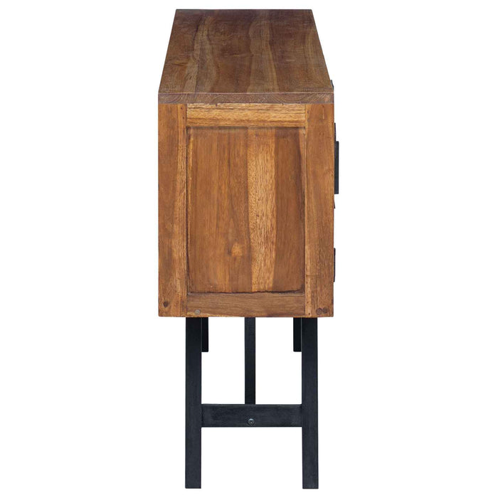 Support TV cu sertar natural 110 x 30 x 75 cm Lemn solid de tec - WALTI WALTI