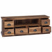 Support TV cu sertar natural 110 x 30 x 40 cm Lemn solid de tec - WALTI WALTI