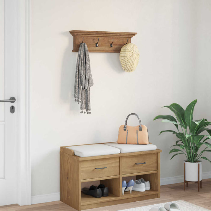 Răcător de paltoane montat pe perete natural 70 x 10 x 20 cm - WALTI WALTI
