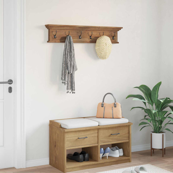 Răcător de paltoane montat pe perete natural 100 x 10 x 20 cm - WALTI WALTI