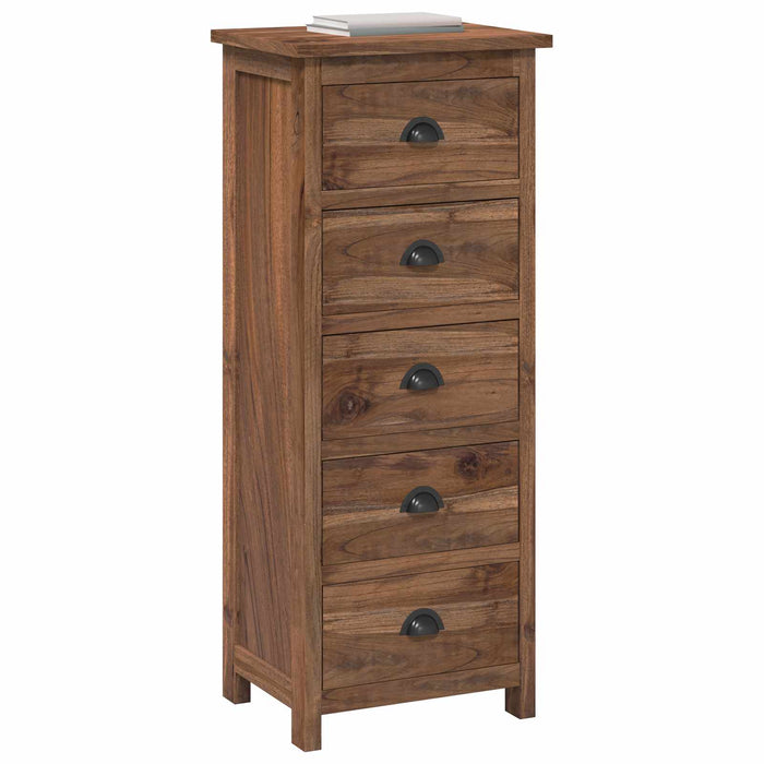 Comodă cu sertare natural 45 x 35 x 110 cm Lemn solid de tec WALTI