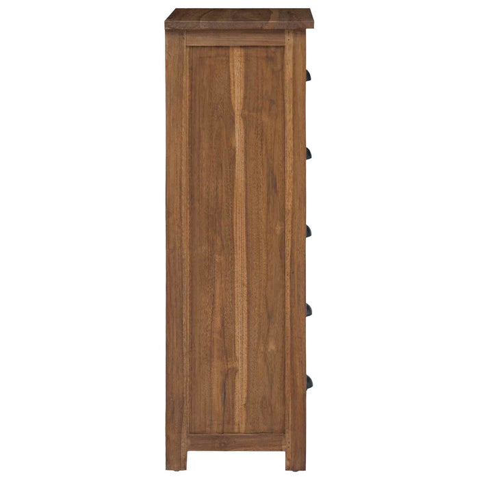 Comodă cu sertare natural 45 x 35 x 110 cm Lemn solid de tec WALTI
