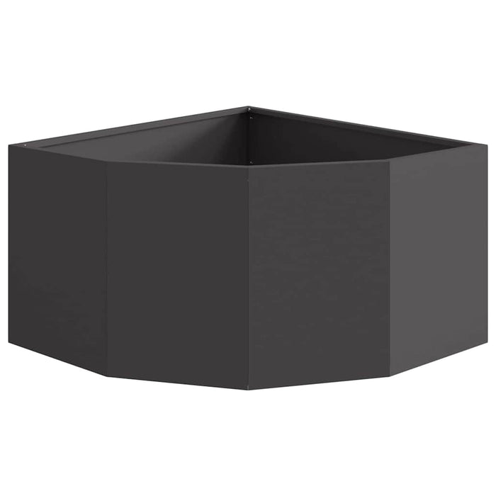 Ghiveci de colț Negru 60 x 60 x 35 cm Oțel - WALTI WALTI