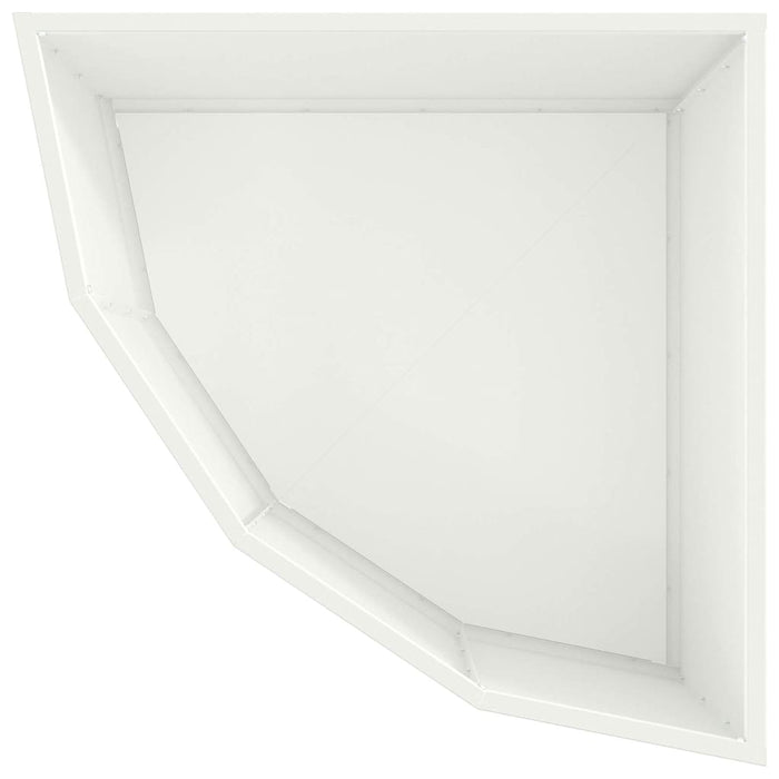 Ghiveci de colț Alb 60 x 60 x 35 cm Oțel - WALTI WALTI