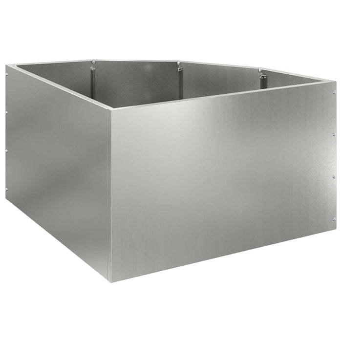 Ghiveci de colț Argintiu 60 x 60 x 35 cm Oțel galvanizat - WALTI WALTI