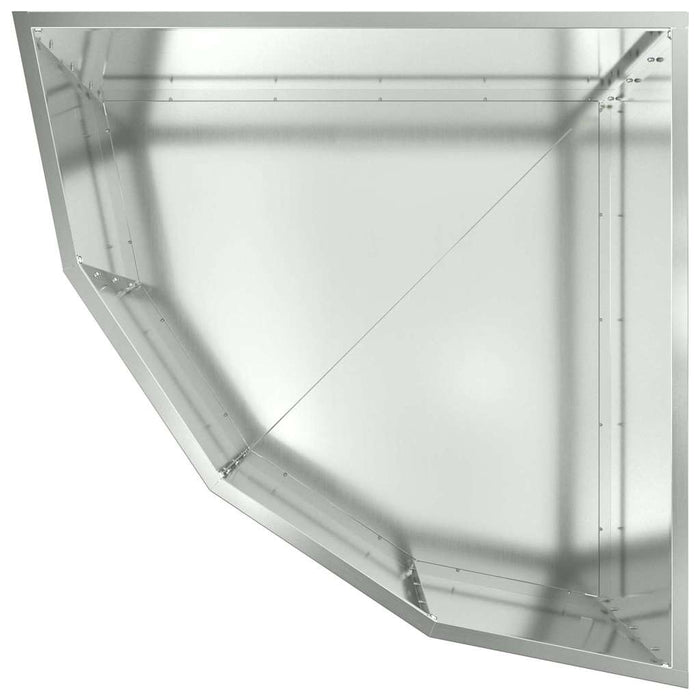 Ghiveci de colț Argintiu 60 x 60 x 35 cm Oțel galvanizat - WALTI WALTI