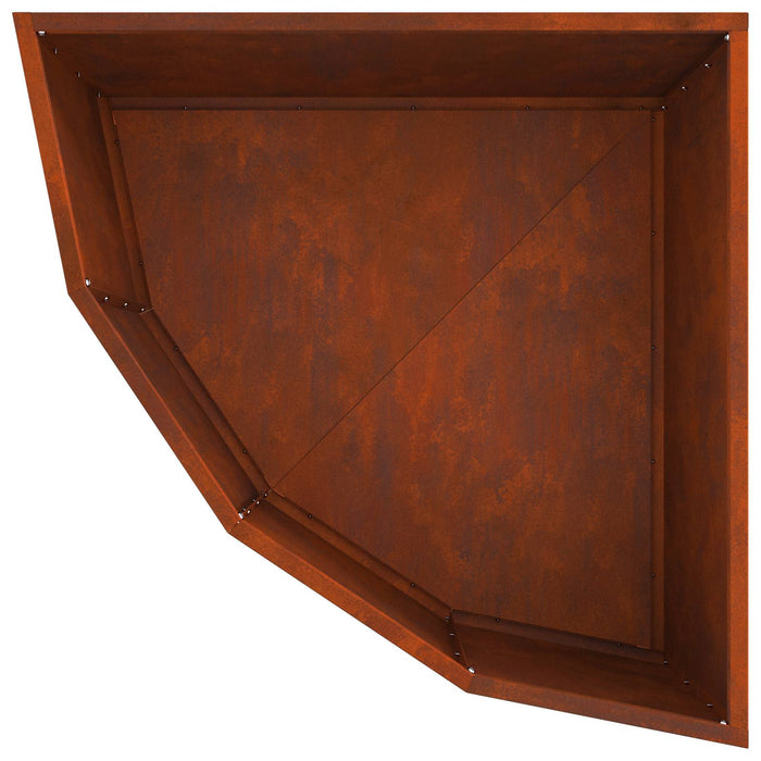 Ghiveci de colț Ruginit 60 x 60 x 35 cm WALTI