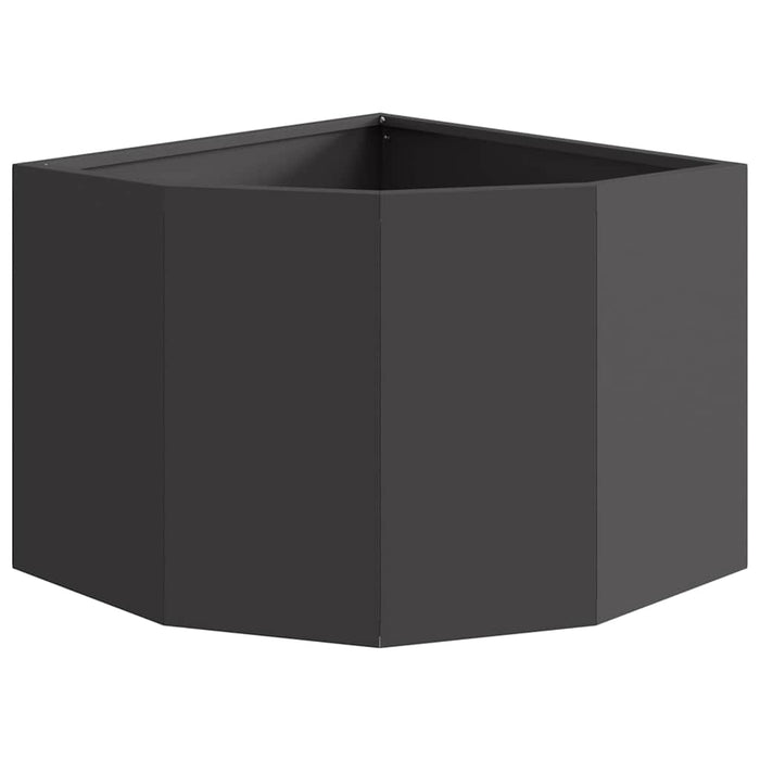 Ghiveci de colț Negru 45 x 45 x 35 cm Oțel - WALTI WALTI