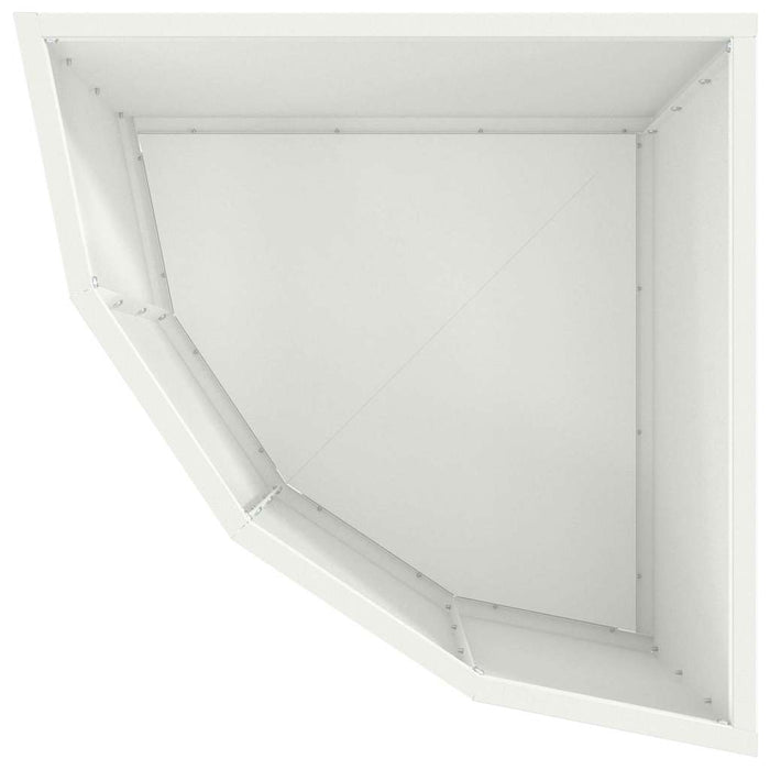Ghiveci de colț Alb 45 x 45 x 35 cm Oțel - WALTI WALTI
