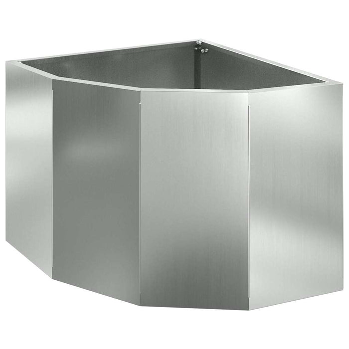 Ghiveci de colț Argintiu 45 x 45 x 35 cm Oțel galvanizat - WALTI WALTI